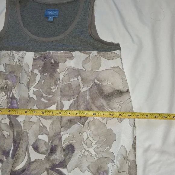 Simply Vera Vera Wang Women Size M Gray and White Floral Midi Dress - Picture 15 of 16